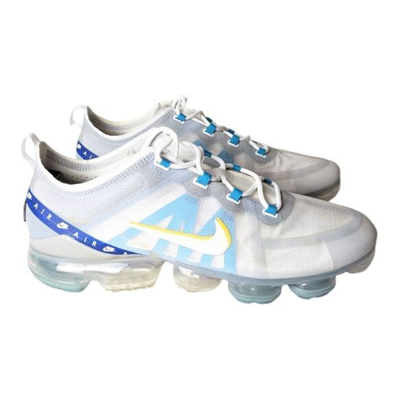 NIKE Air VaporMax 2019 "White University Gold Wolf Grey" Running Shoes Size 13 - Picture 3 of 9